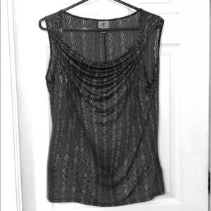 Black and white sleeveless